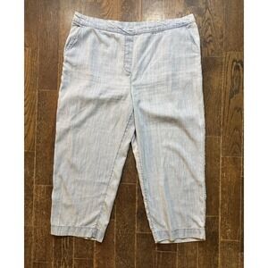 Chico's Capris Pants Size 3 (W37xL22) Chambray Light Blue Pull On High Rise